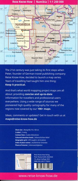 Produktbild: Reise Know-How Landkarte Namibia (1:1.200.000)