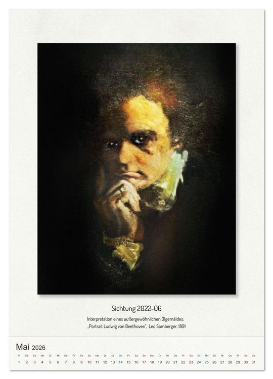 Produktbild: Ludwig van Beethoven - Portraits, Artworks und Designs (hochwertiger Premium Wandkalender 2026 DIN A2 hoch), Kunstdruck in Hochglanz