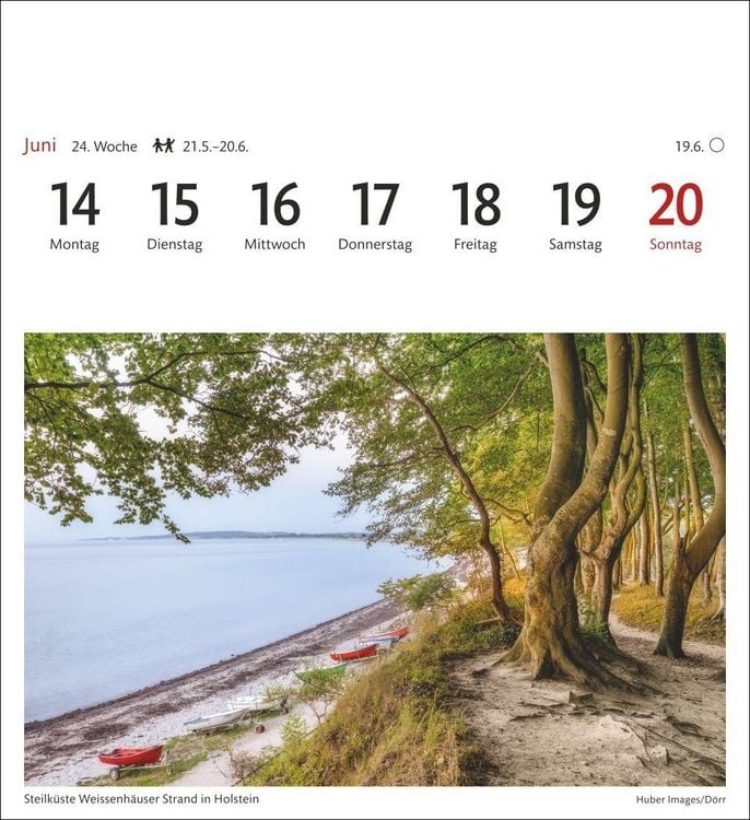 Produktbild: Ostseek&uuml;ste Sehnsuchtskalender 2027 - Wochenkalender mit 53 Postkarten