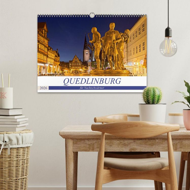 Produktbild: QUEDLINBURG F&Uuml;R NACHTSCHW&Auml;RMER (Wandkalender 2026 DIN A3 quer), CALVENDO Monatskalender