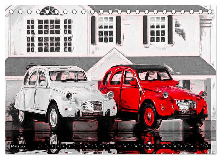 Produktbild: 70 Jahre 2CV (Tischkalender 2026 DIN A5 quer), CALVENDO Monatskalender