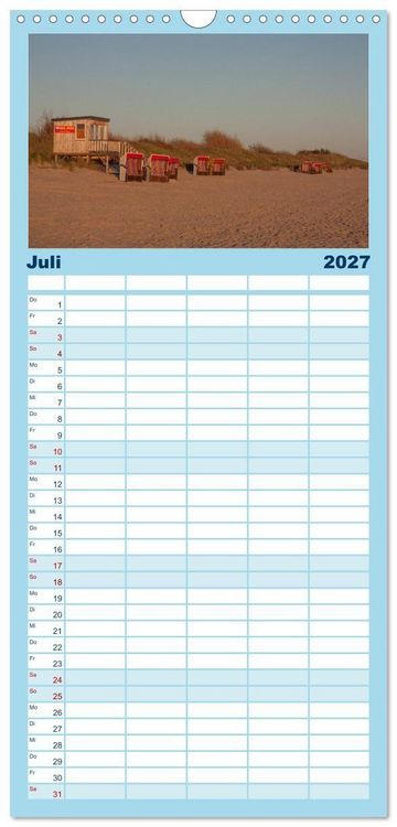 Produktbild: Familienplaner 2027 - F&ouml;hr 2027. Portr&auml;t einer Insel mit 5 Spalten (Wandkalender, 21 x 45 cm) CALVENDO