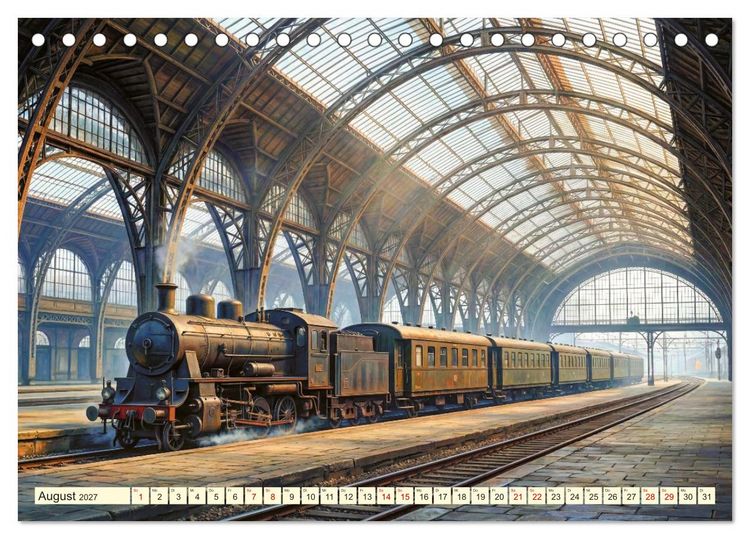 Produktbild: Nostalgisch auf Reisen (Tischkalender 2027 DIN A5 quer), CALVENDO Monatskalender