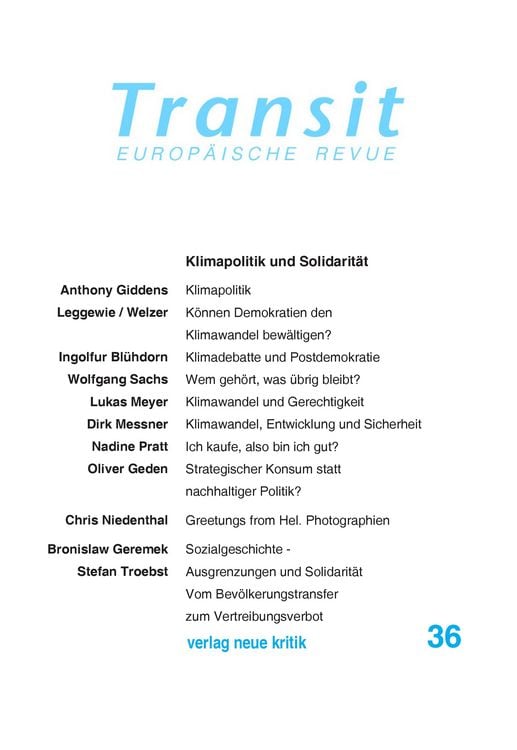 Produktbild: Transit 36. Europ&auml;ische Revue