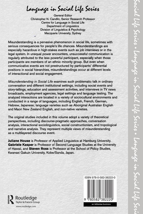Produktbild: Misunderstanding in Social Life