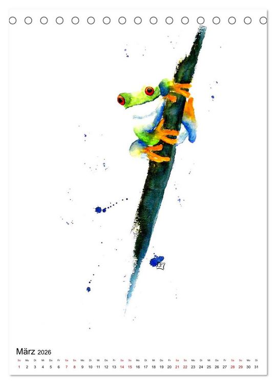 Produktbild: Tiere in Aquarell 2026 - von Ruth Trinczek (Tischkalender 2026 DIN A5 hoch), CALVENDO Monatskalender