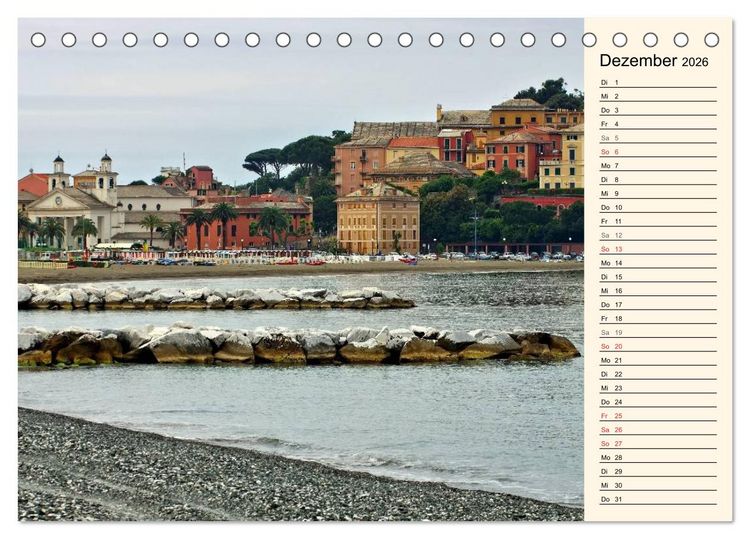 Produktbild: Urlaub an der Italienischen Riviera (Tischkalender 2026 DIN A5 quer), CALVENDO Monatskalender