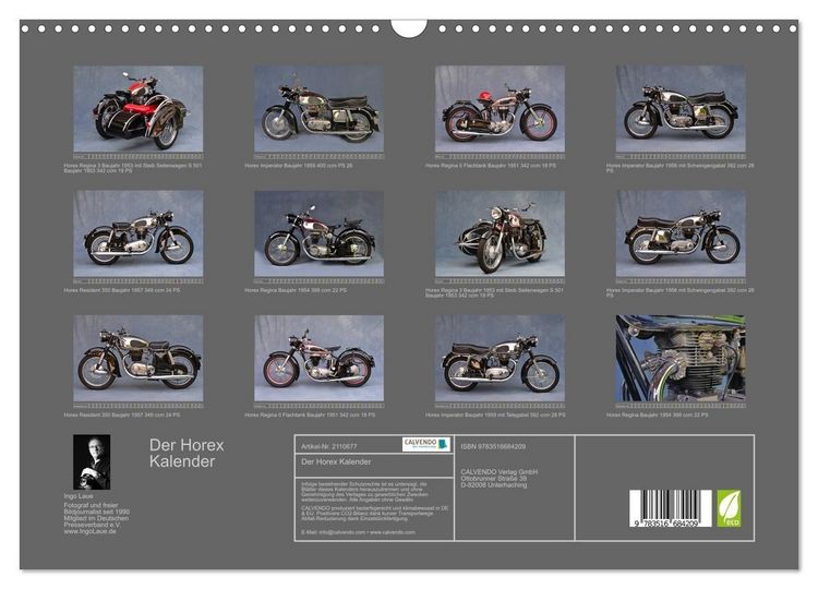 Produktbild: Der Horex Kalender (Wandkalender 2026 DIN A3 quer), CALVENDO Monatskalender