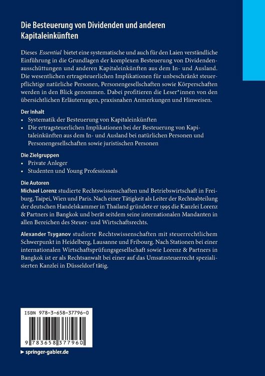 Produktbild: Die Besteuerung von Dividenden und anderen Kapitaleink&uuml;nften