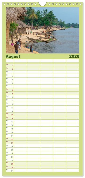 Produktbild: Familienplaner 2026 - KONGO - das dunkle Herz Afrikas mit 5 Spalten (Wandkalender, 21 x 45 cm) CALVENDO