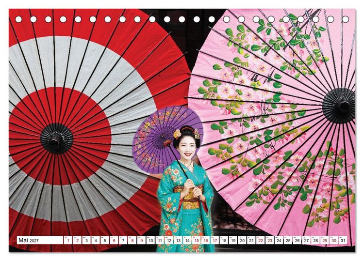 Produktbild: Farbenfrohes Japan (Tischkalender 2027 DIN A5 quer), CALVENDO Monatskalender