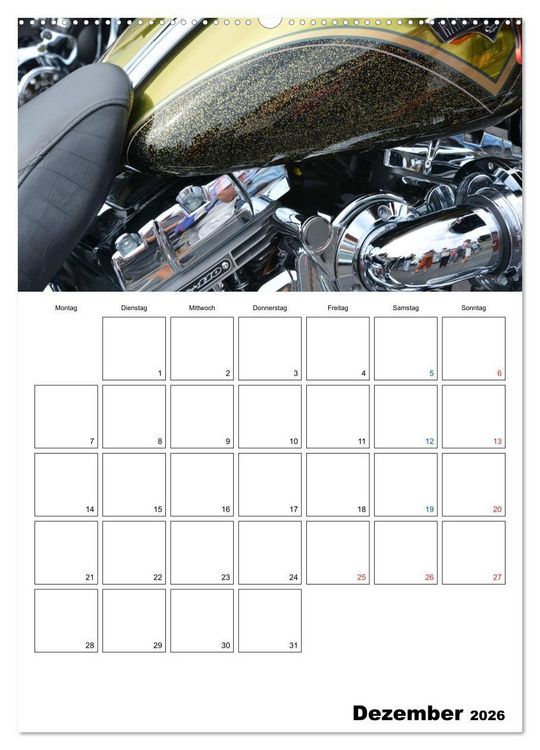 Produktbild: Harley Davidson Familienplaner (hochwertiger Premium Wandkalender 2026 DIN A2 hoch), Kunstdruck in Hochglanz