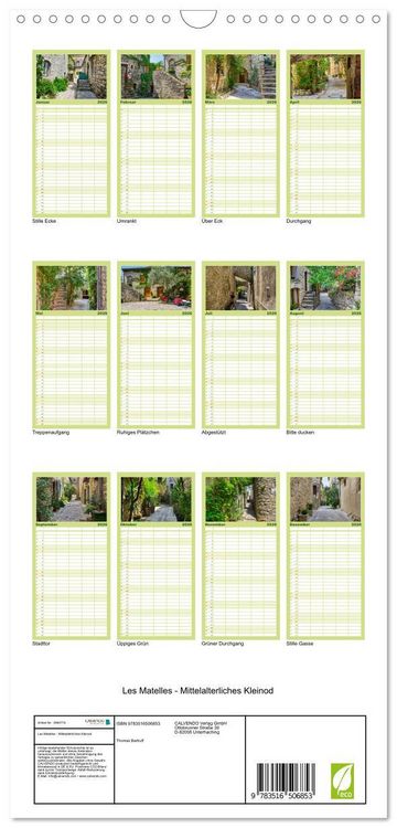 Produktbild: Familienplaner 2026 - Les Matelles - Mittelalterliches Kleinod mit 5 Spalten (Wandkalender, 21 x 45 cm) CALVENDO