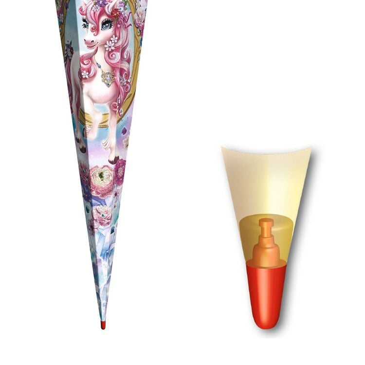 Produktbild: Motivschult&uuml;te 85 cm, Einhorn Beauty, Glitzerborte