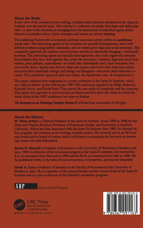 Produktbild: The Economy As An Evolving Complex System II