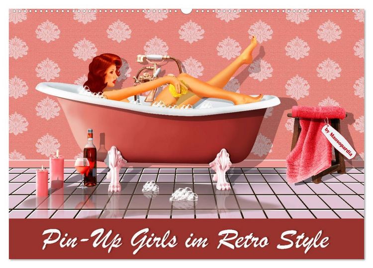 Produktbild: Pin-Up Girls im Retro Style by Mausopardia (Wandkalender 2026 DIN A2 quer), CALVENDO Monatskalender