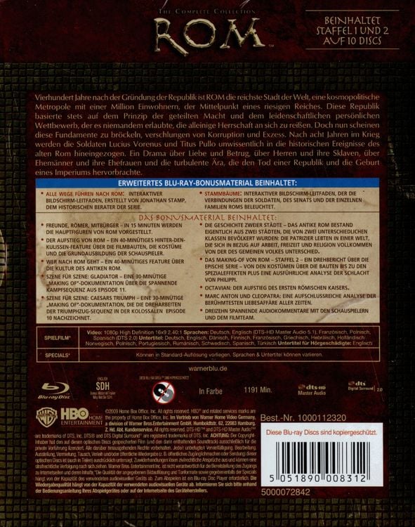 Produktbild: Rom - The Complete Collection [10 BRs]