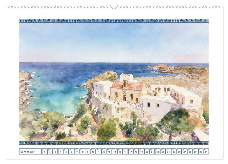 Produktbild: Kretas sch&ouml;nste Kl&ouml;ster (Wandkalender 2027 DIN A2 quer), CALVENDO Monatskalender