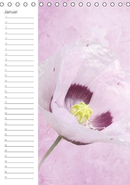 Produktbild: Zarte Bl&uuml;ten / Geburtstagskalender (Tischkalender immerw&auml;hrend DIN A5 hoch)