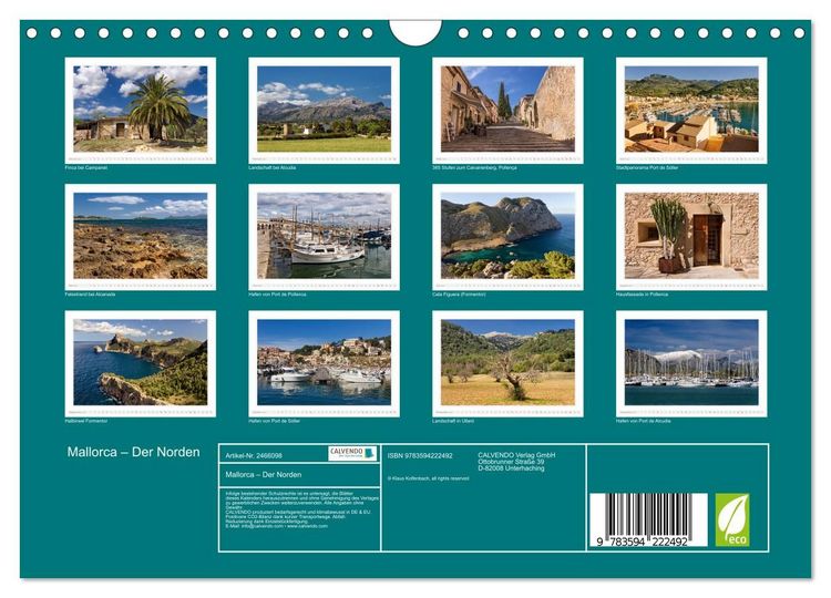 Produktbild: Mallorca &ndash; Der Norden (Wandkalender 2027 DIN A4 quer), CALVENDO Monatskalender