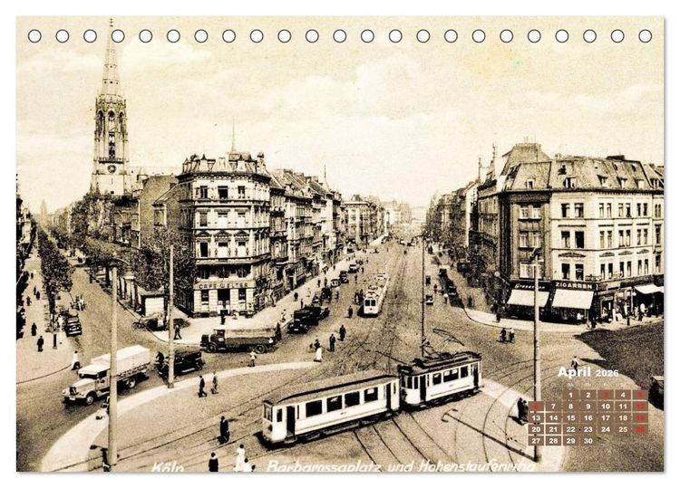 Produktbild: Historisches K&ouml;ln &ndash; Die Stadt auf historischen Karten (Tischkalender 2026 DIN A5 quer), CALVENDO Monatskalender
