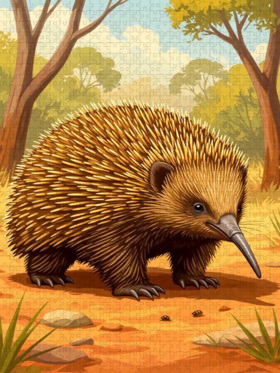 Produktbild: CALVENDO Puzzle Schnabeligel - der stachelige Ameisenfresser | 1000 Teile Lege-Gr&ouml;&szlig;e 64x48cm Foto-Puzzle f&uuml;r gl&uuml;ckliche Stunden