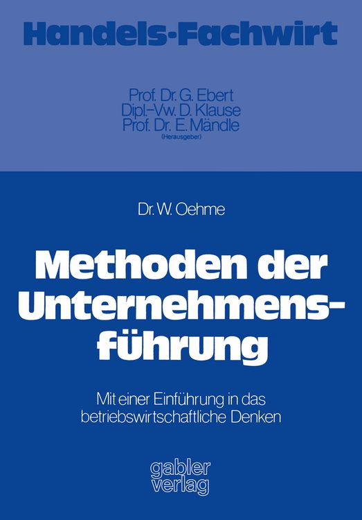 Produktbild: Methoden der Unternehmensf&uuml;hrung