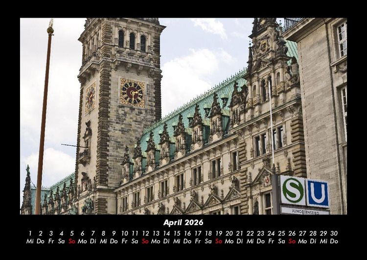 Produktbild: Hamburgs Sch&ouml;nheit 2026 Fotokalender DIN A3