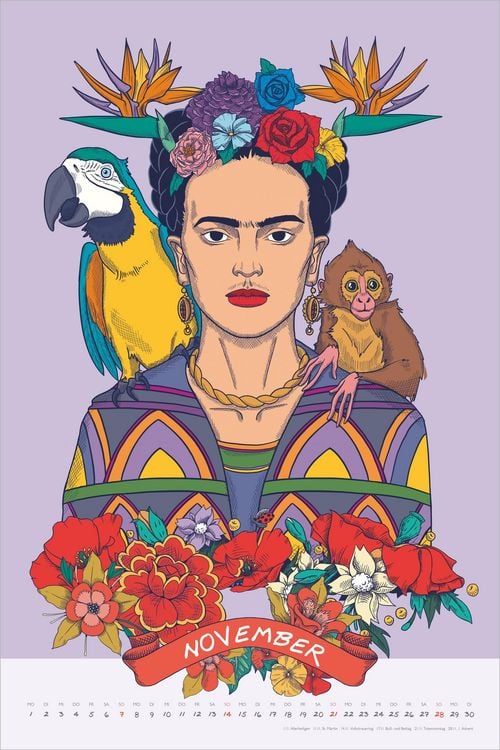 Produktbild: Frida Kahlo Wandkalender 2027