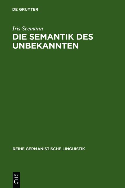Produktbild: Die Semantik des Unbekannten