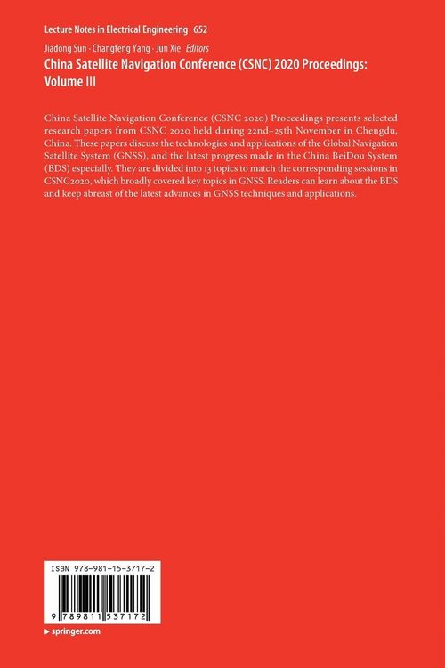 Produktbild: China Satellite Navigation Conference (CSNC) 2020 Proceedings: Volume III