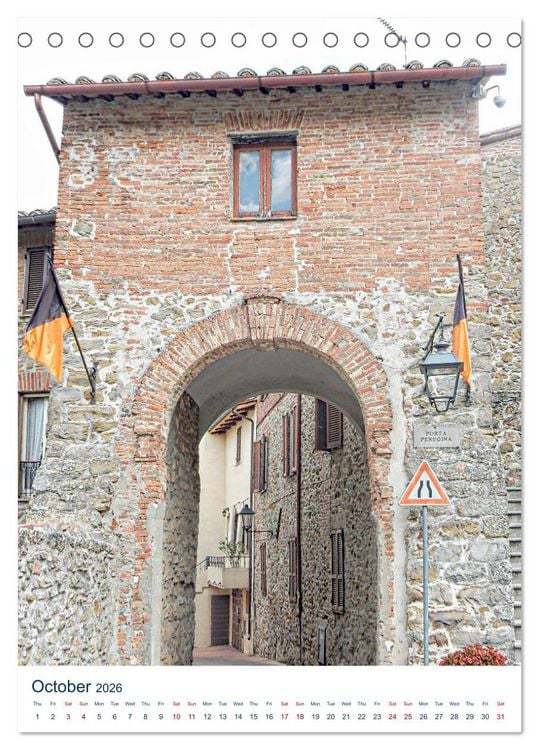 Produktbild: Umbrian Archways (Desk Calendar 2026 DIN A5 portrait), CALVENDO 12 Month DeskCalendar