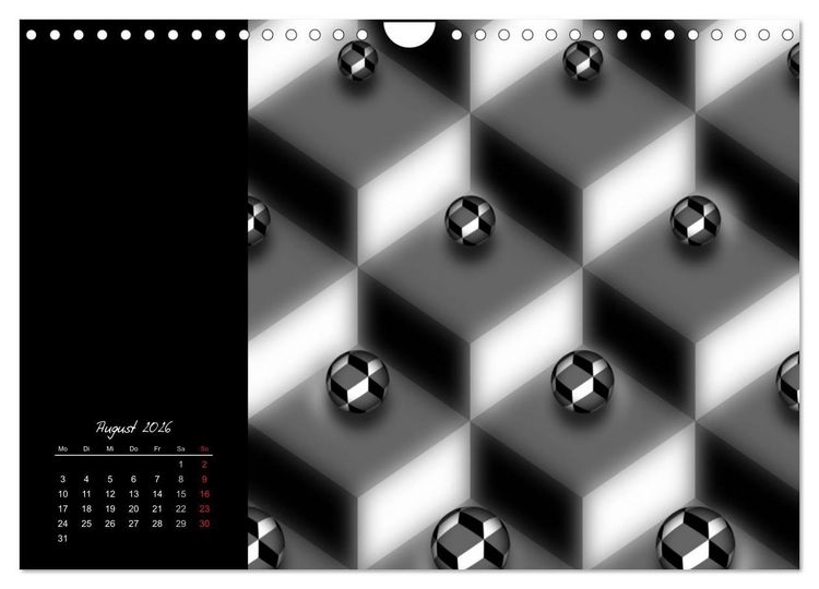 Produktbild: Schwarz trifft Wei&szlig; (Wandkalender 2026 DIN A4 quer), CALVENDO Monatskalender