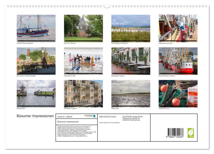 Produktbild: B&uuml;sumer Impressionen (hochwertiger Premium Wandkalender 2026 DIN A2 quer), Kunstdruck in Hochglanz
