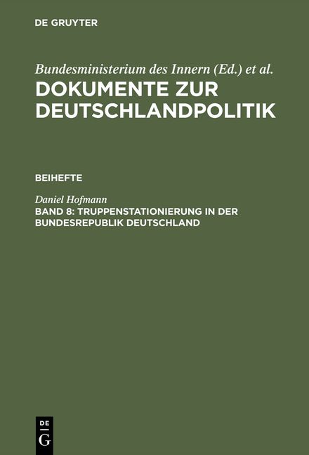 Produktbild: Truppenstationierung in der Bundesrepublik Deutschland