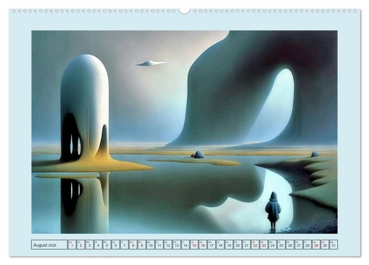 Produktbild: Unwirkliche Umgebungen (hochwertiger Premium Wandkalender 2026 DIN A2 quer), Kunstdruck in Hochglanz
