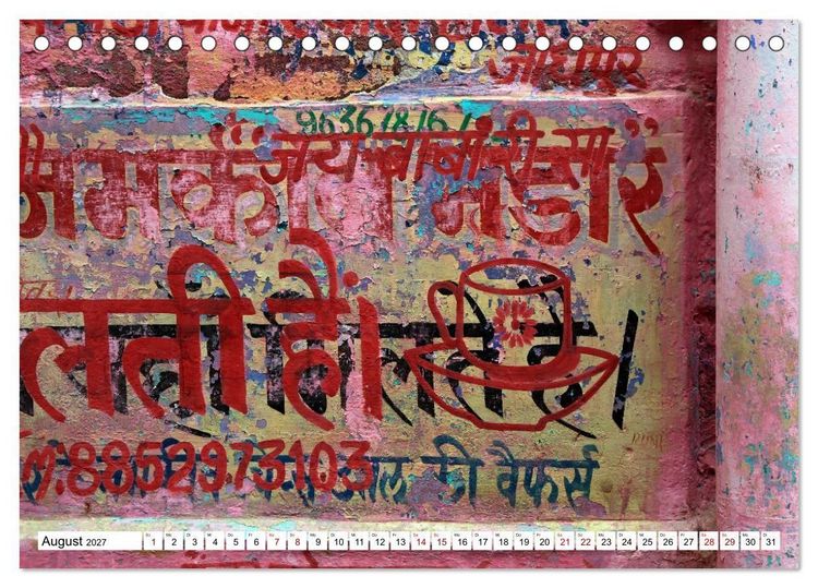 Produktbild: Farbenfrohes Indien (Tischkalender 2027 DIN A5 quer), CALVENDO Monatskalender