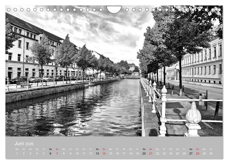 Produktbild: Potsdam schwarz auf wei&szlig; (Wandkalender 2026 DIN A4 quer), CALVENDO Monatskalender
