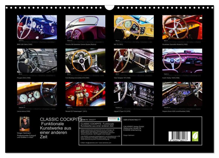 Produktbild: CLASSIC COCKPITS - Funktionale Kunstwerke aus einer anderen Zeit (Wandkalender 2026 DIN A3 quer), CALVENDO Monatskalender