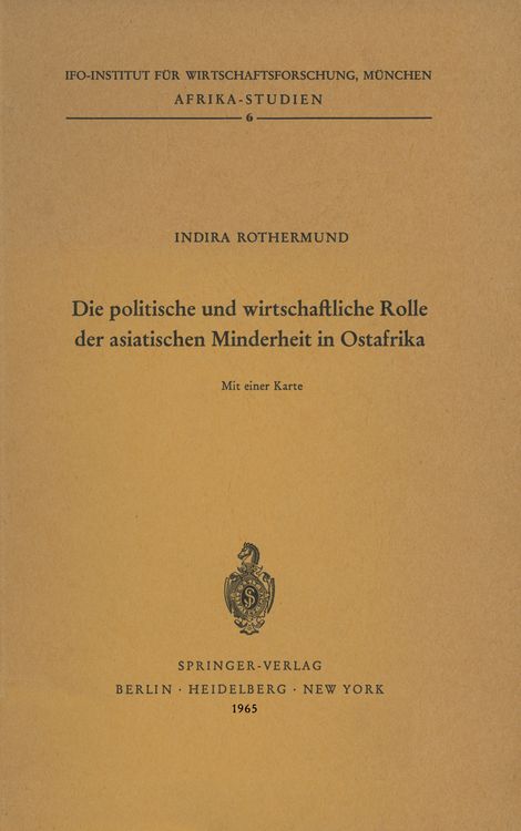 Produktbild: Die politische und wirtschaftliche Rolle der asiatischen Minderheit in Ostafrika