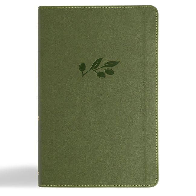Produktbild: CSB Thinline Bible, Anglicised Edition, Olive Leathertouch