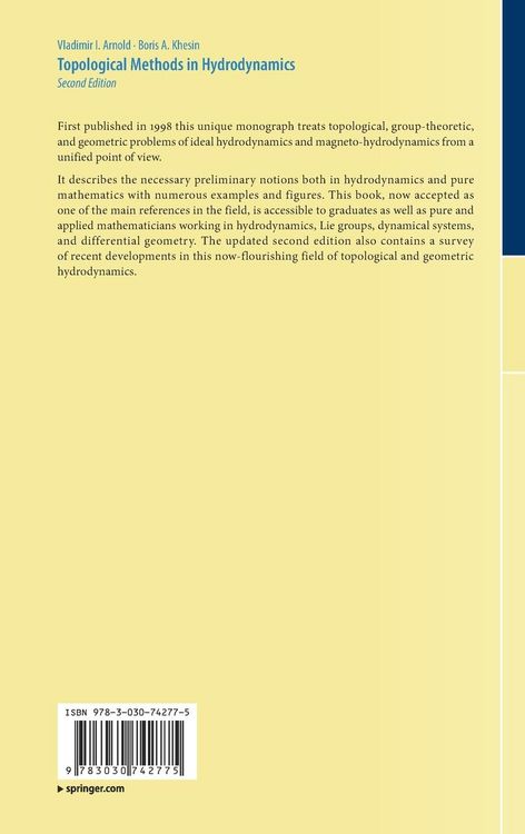 Produktbild: Topological Methods in Hydrodynamics