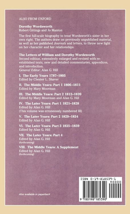 Produktbild: The Letters of Dorothy Wordsworth