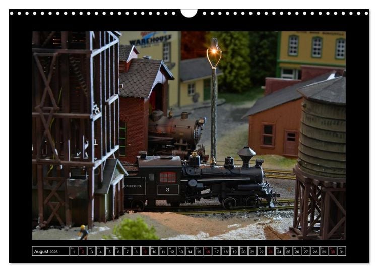 Produktbild: Amerikanische Modelleisenbahnen (Wandkalender 2026 DIN A3 quer), CALVENDO Monatskalender