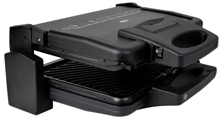 Produktbild: Silva Homeline KG 2410 Elektro Kontaktgrill Antihaftbeschichtung, klappbar, Kontrollleuchte Schwarz
