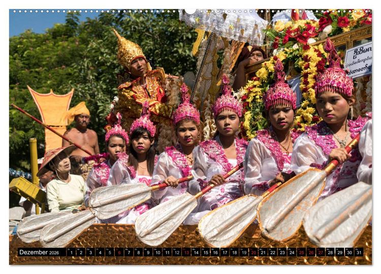 Produktbild: Myanmar - Burma (Wandkalender 2026 DIN A2 quer), CALVENDO Monatskalender