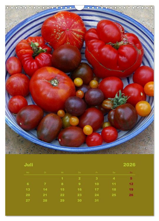 Produktbild: Tomaten - Alles BIO! (Wandkalender 2026 DIN A3 hoch), CALVENDO Monatskalender