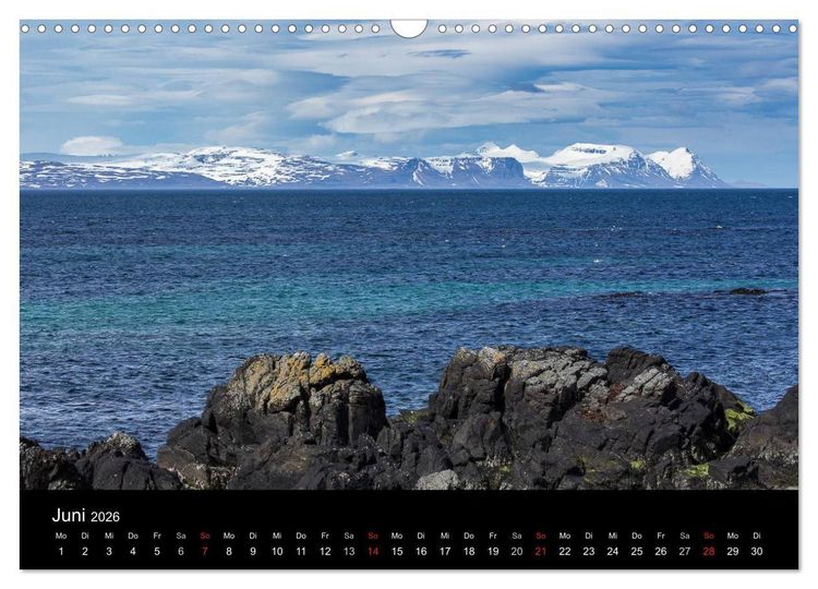 Produktbild: Eindr&uuml;cklich Island 2026 (Wandkalender 2026 DIN A3 quer), CALVENDO Monatskalender