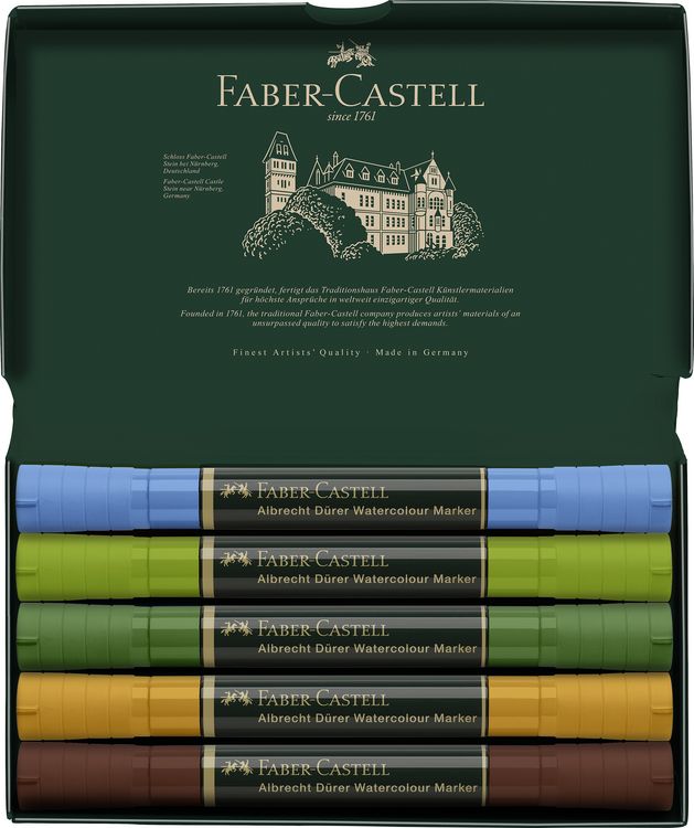 Produktbild: Faber-Castell Aquarellmarker Albrecht D&uuml;rer, 5er Set, Plein Air