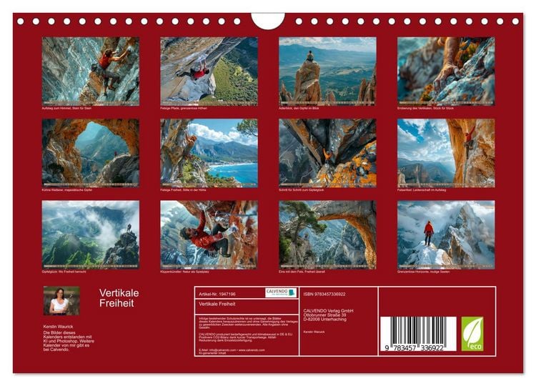 Produktbild: Vertikale Freiheit (Wandkalender 2026 DIN A4 quer), CALVENDO Monatskalender